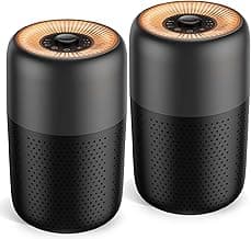 2 Pack TPLMB Air Purifiers for Bedroom,H13 HEPA Filters,Fragrance for Better Sleep,Portable Air Purifier with Nightlight Speed Control,For Home Living Room,24dB Filtration System,P60 (2, Black)