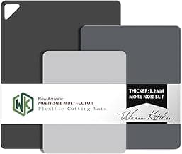 Plastic Cutting Boards for Kitchen, WK Flexible Non Slip Cutting Mat, BPA Free, Dishwasher Safe, Multi Sizes